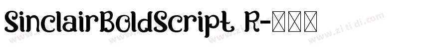SinclairBoldScript R字体转换